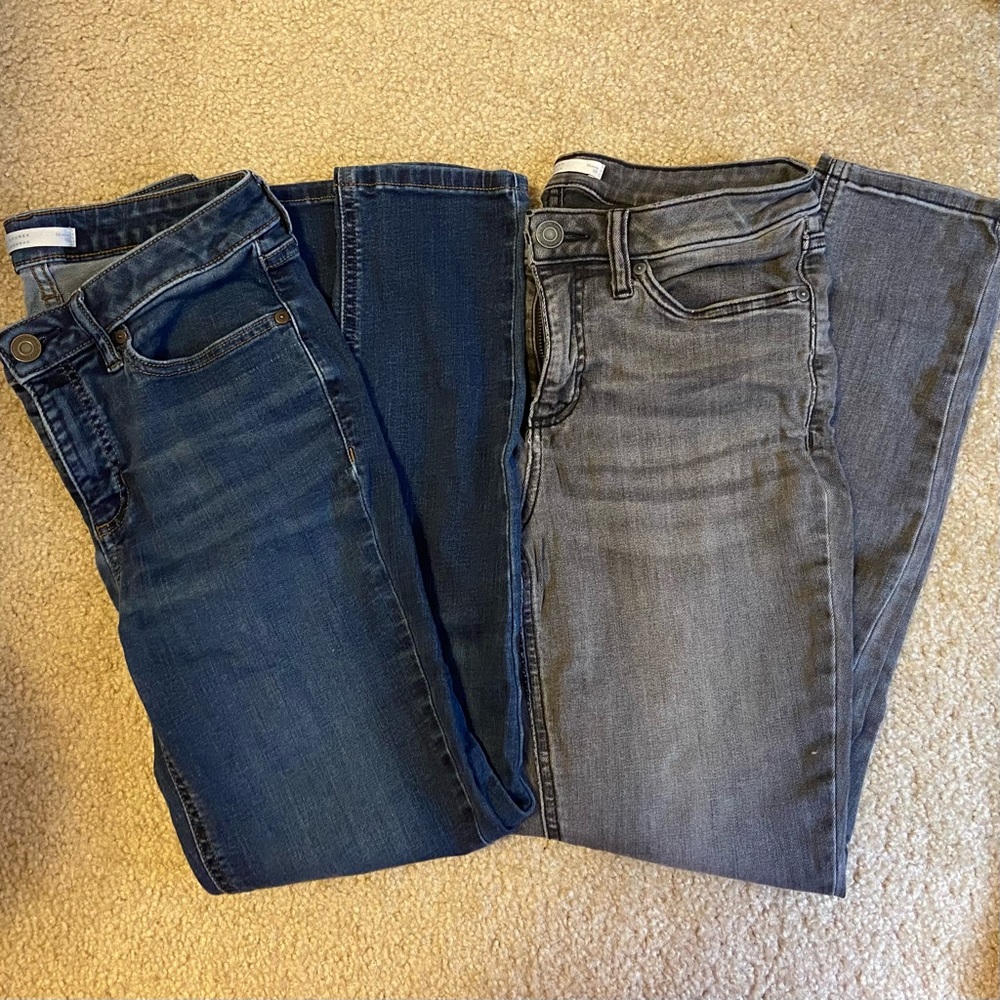 LC Lauren Conrad size Skinny 10 blue and gray jeans